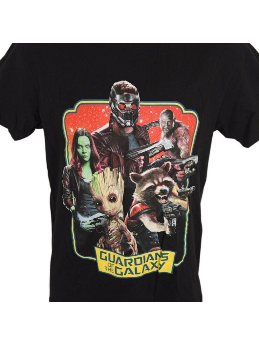 Guardians Of The Galaxy T Shirt Mens Size Small Black Retro Marvel Comics
